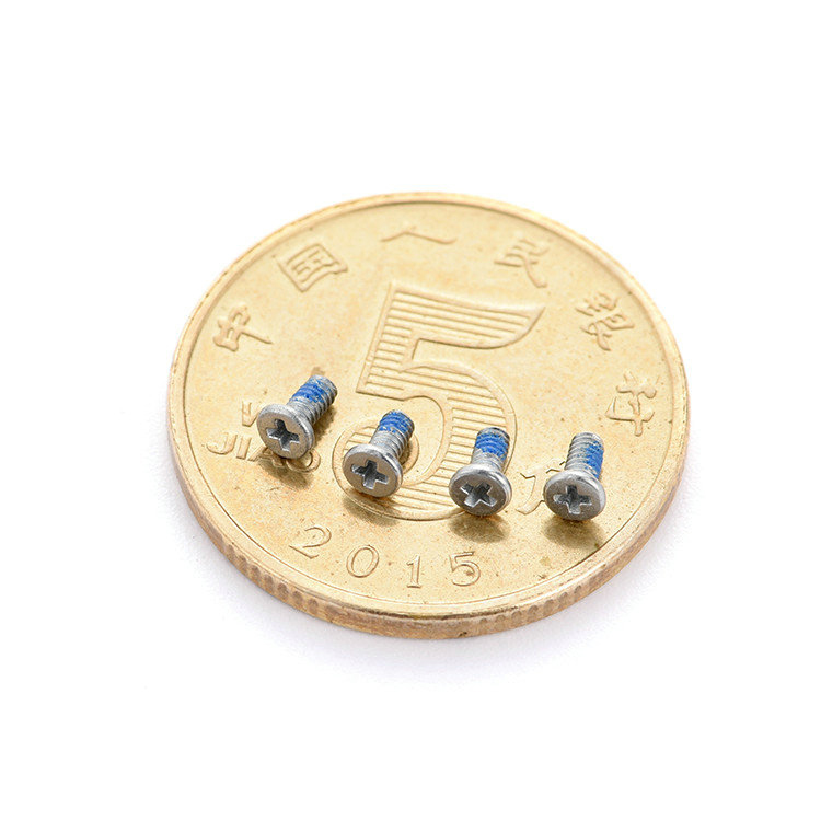 M1,2X3mm flatt hode kryss karbonstål mikrolåseskrue