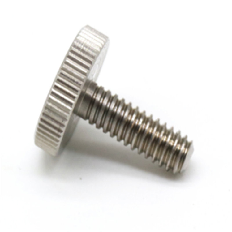 #8-32 x 0,5 flatt hode, riflet tommelskrue