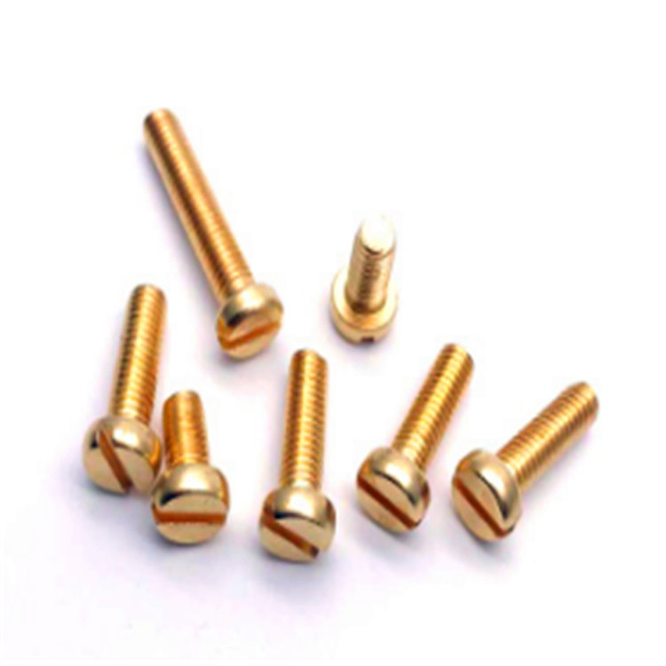 DIN84 M4 messing ostehode med slisset maskinskrue