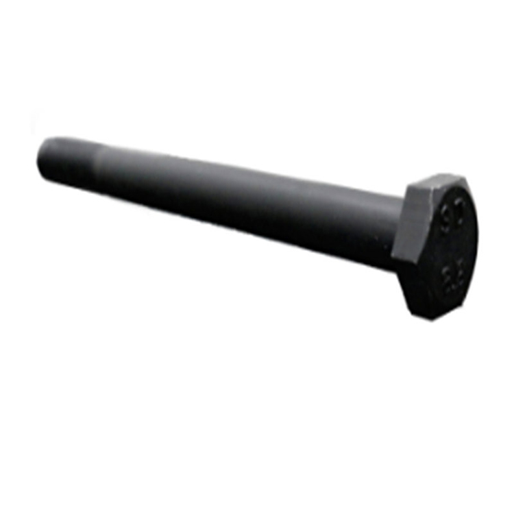 Din 933 svart Straight Shank Sekskanthode halvgjenge Bolt