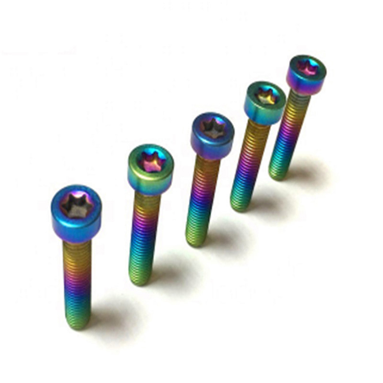 M8x12 GR5 Rainbow farge titanium legering sekskantskrue