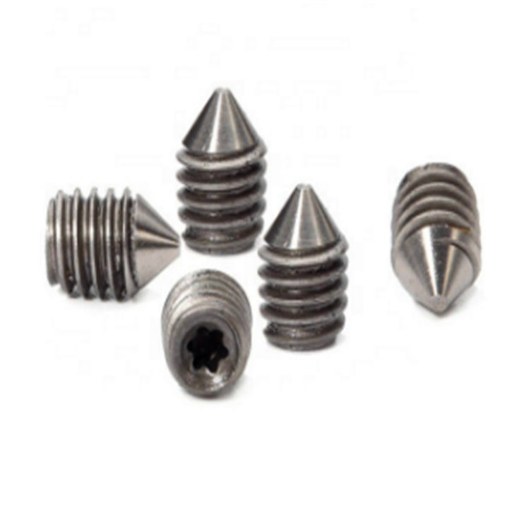 Rustfritt stål 304 m4 T10 torx settskruer med kjeglespiss