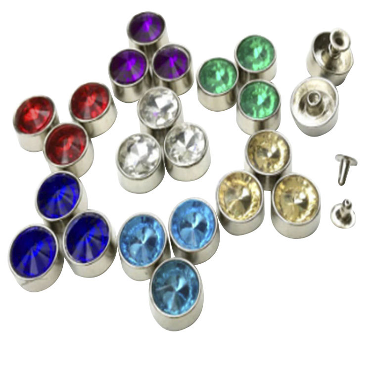 Fargerik mote krystall stud diamant strass nagler for plagg