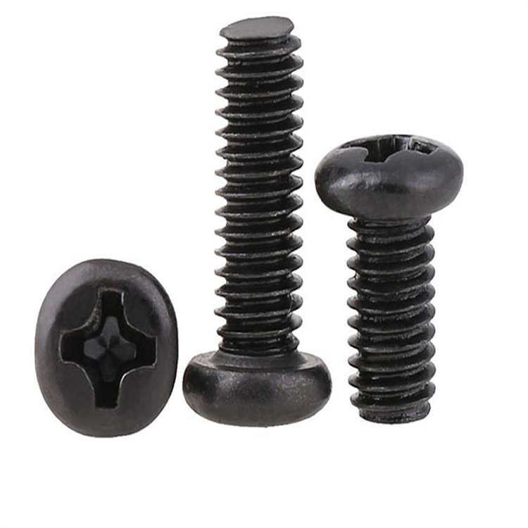 M1.2 sort mini pan head maskinskrue for elektronisk instrument