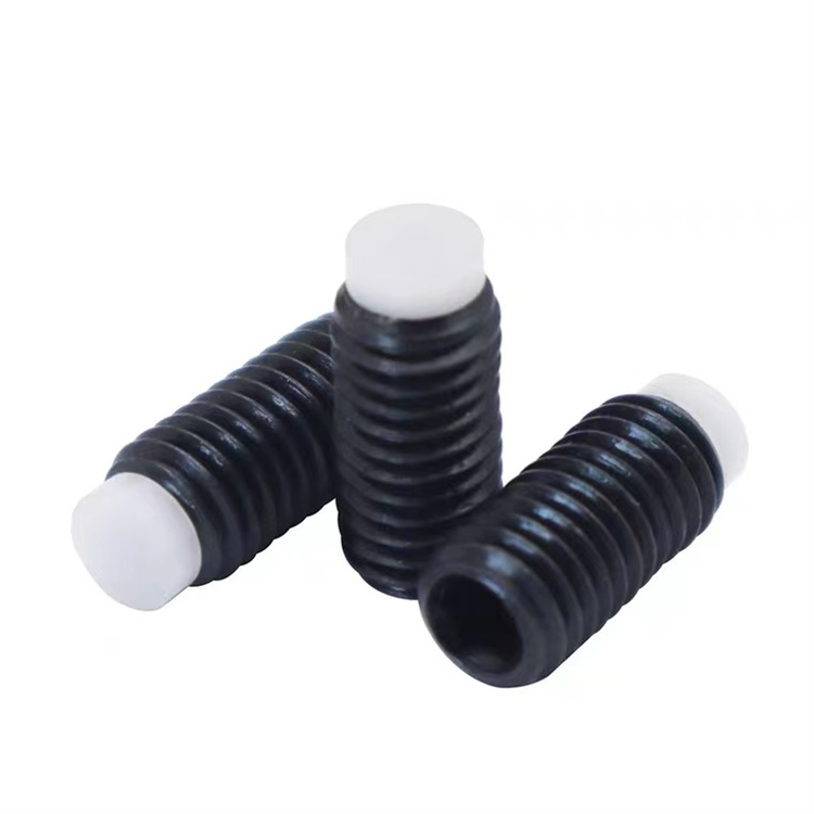 Hot salg m4 rustfritt stål svart oksid nylon spiss sett skrue
