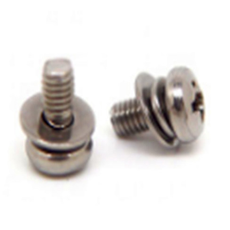 M3x6mm Passivation Pan Head Cross Split Plain Washer Sett Skrue M3x6mm Passivation Pan Head Cross Split Plain Washer Sett Skrue