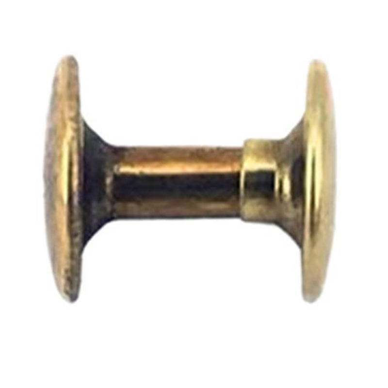 Mer skinnende solid messing doble sidenagler for bagasjeskinn Mer skinnende solid messing doble sidenagler for bagasjeskinn