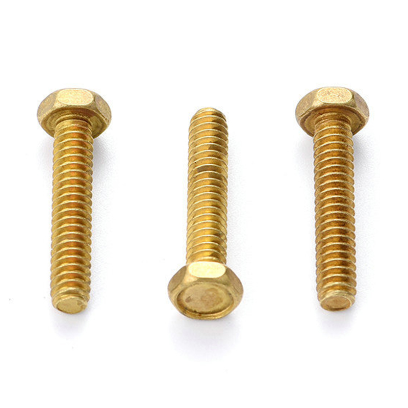 DIN933 sekskantede bolter i massiv messing