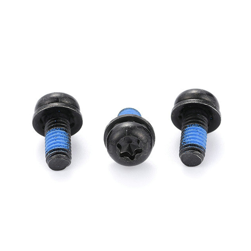 Sort torx micro mini trippel settskrue med nylonlapp Sort torx micro mini trippel settskrue med nylonlapp