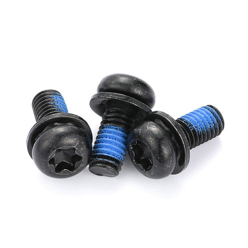 Sort torx micro mini trippel settskrue med nylonlapp Sort torx micro mini trippel settskrue med nylonlapp