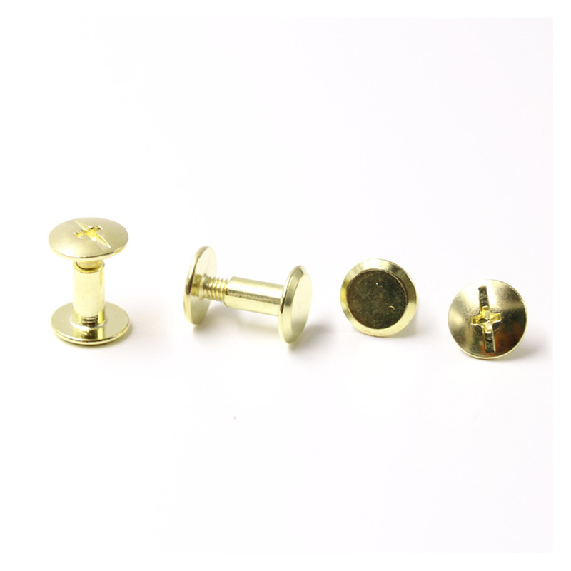 Gyldent karbonstål pannehode 8mm chicago skrue for meny Gyldent karbonstål pannehode 8mm chicago skrue for meny
