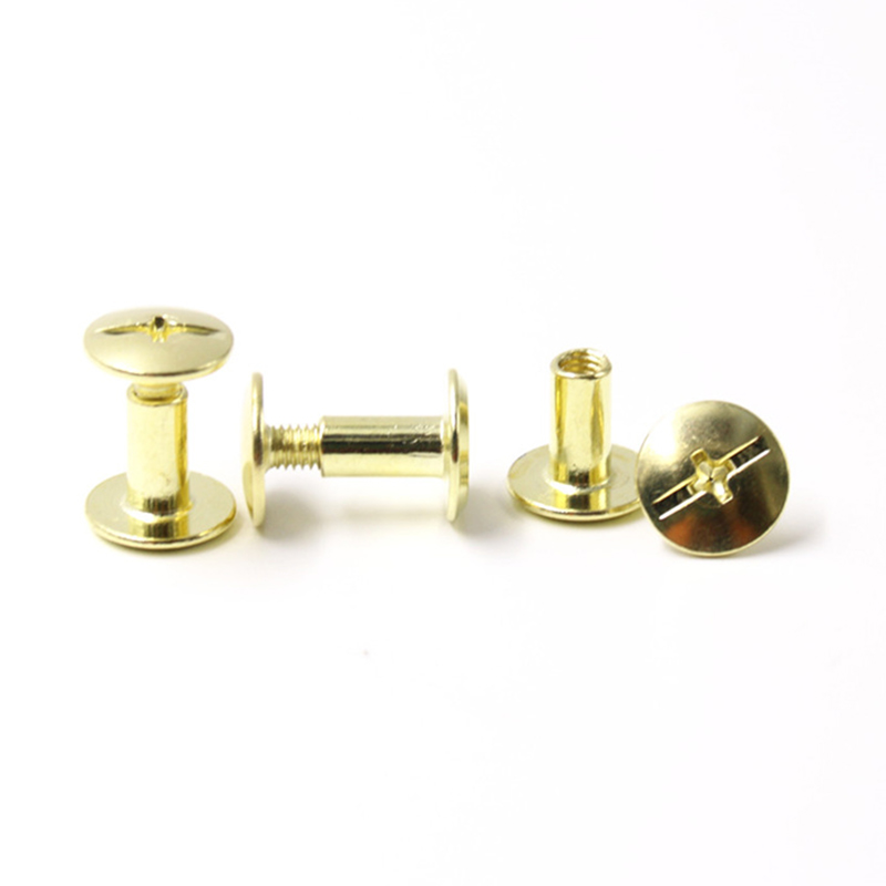 Gyldent karbonstål pannehode 8mm chicago skrue for meny Gyldent karbonstål pannehode 8mm chicago skrue for meny